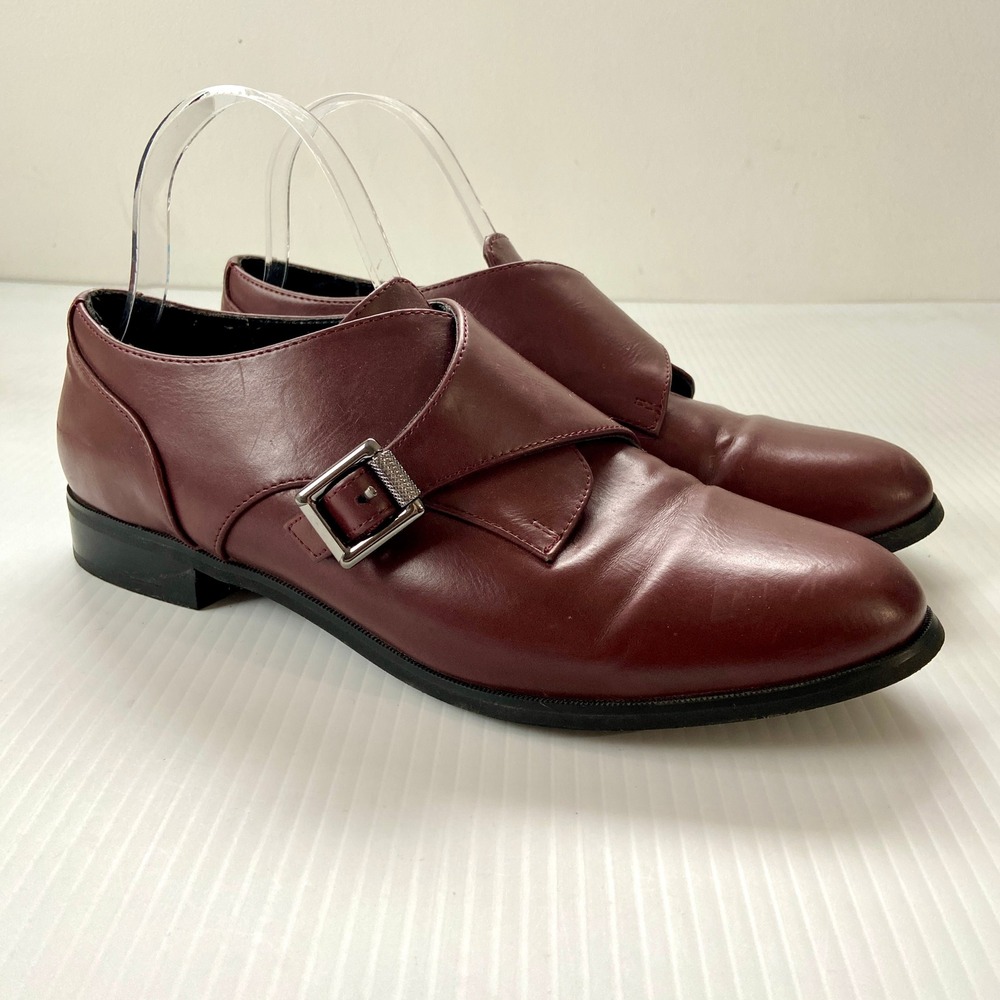 Aldo Burgundy Leather Monk Strap Shoes Womens‎ 10
